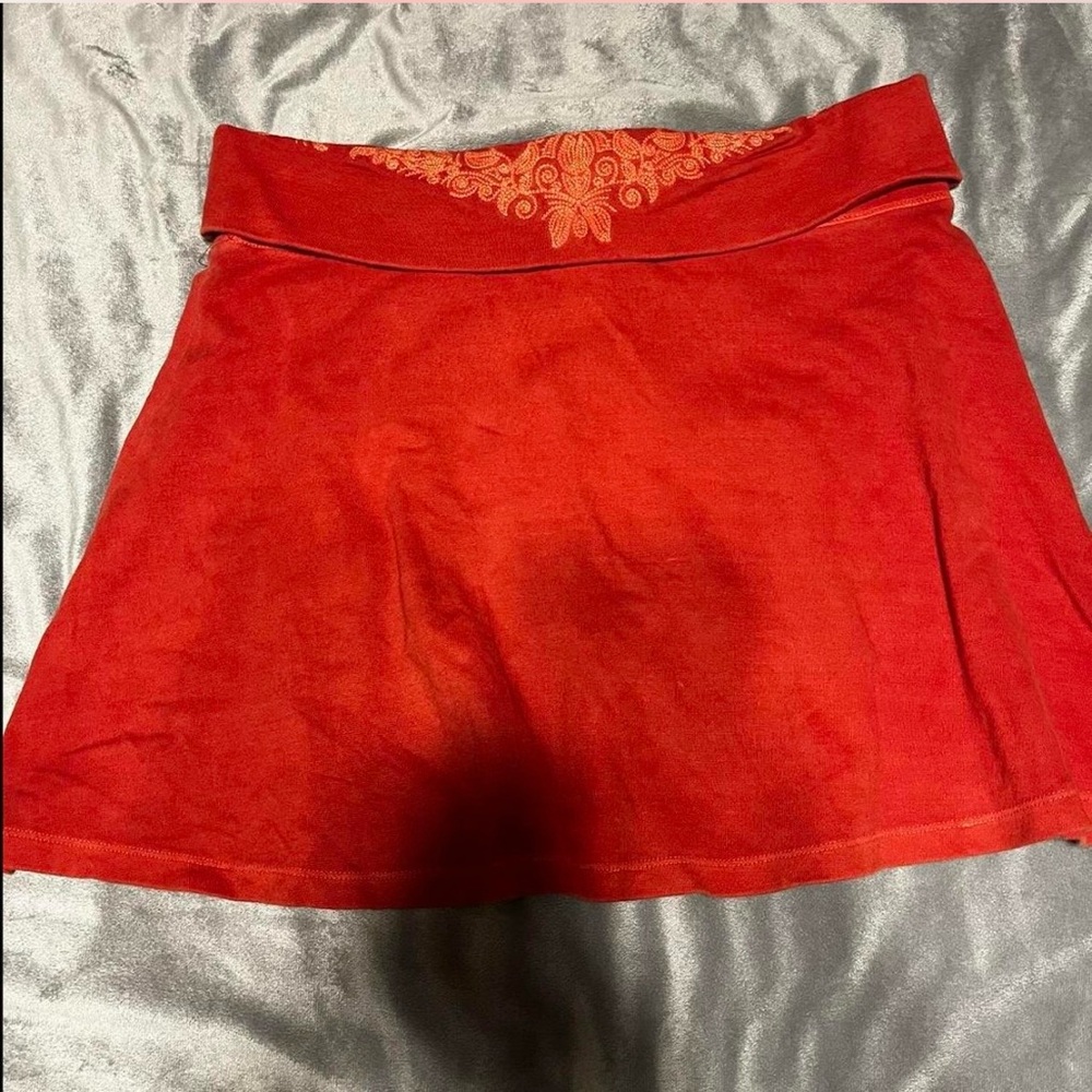 Burnt Orange Low Waist Skirt